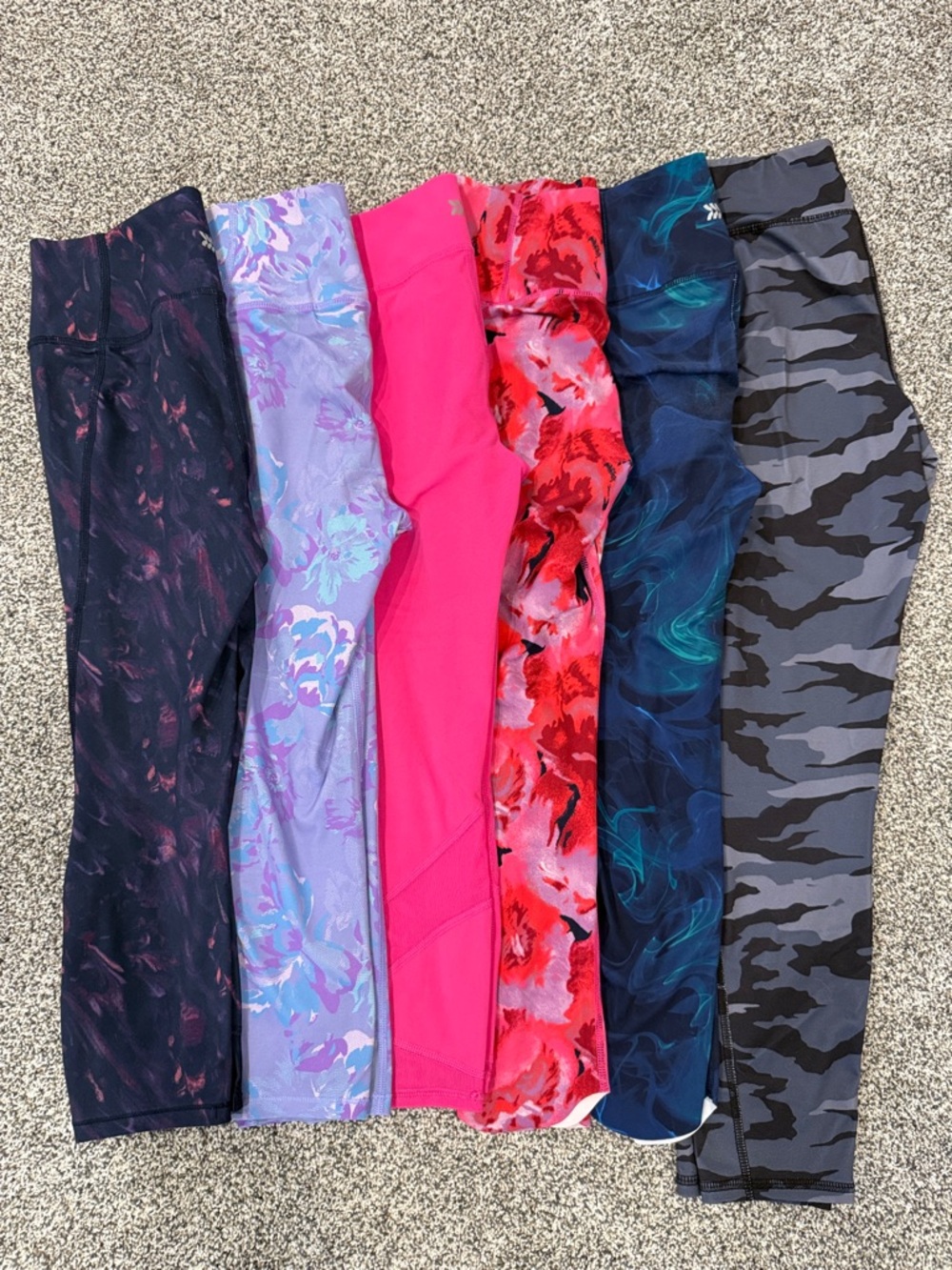 Bundle of six girls athletic capri leggings size L(10/12) All In Motion